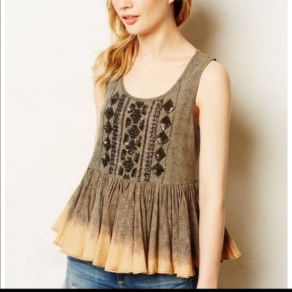 Anthropologie Suva Swing Tank Anaphora Top / Sequined NWT - Picture 8 of 11